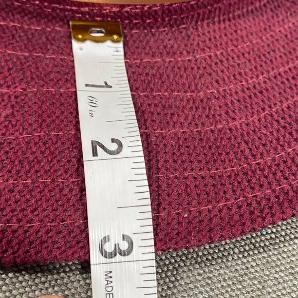 By Anthropologie Cusco ranch hat wine red O/S Polyester Blend Brown Band - Picture 8 of 9